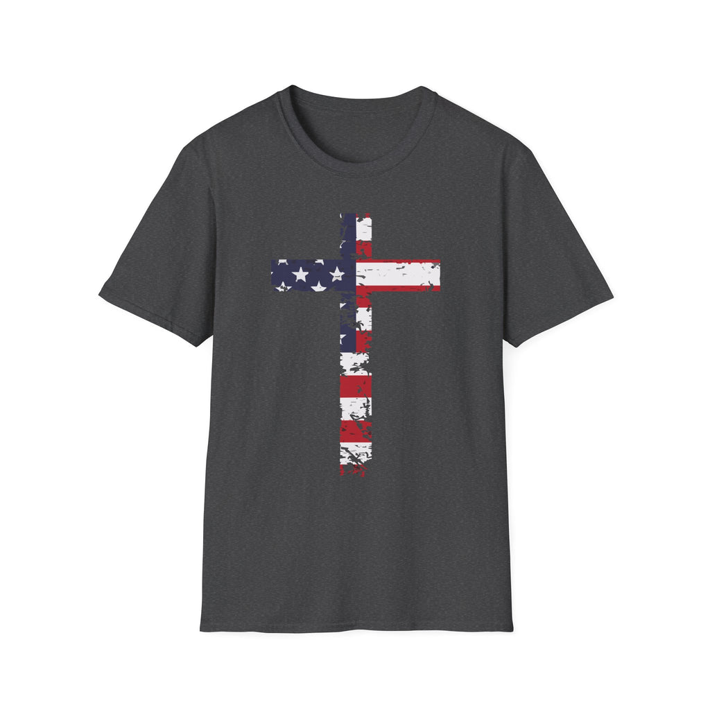 Faith & Freedom — American Flag Cross T-Shirt