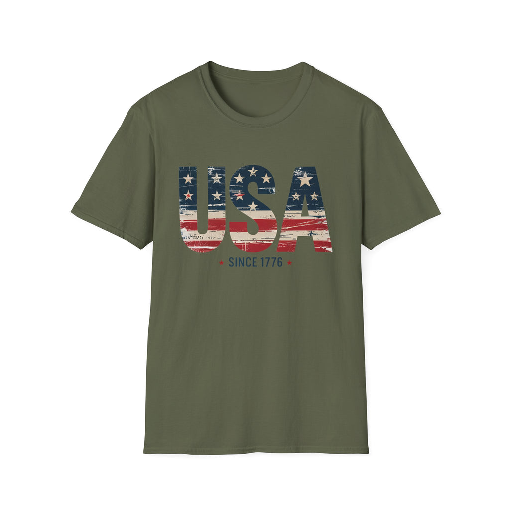 Vintage USA Flag T-Shirt — Since 1776