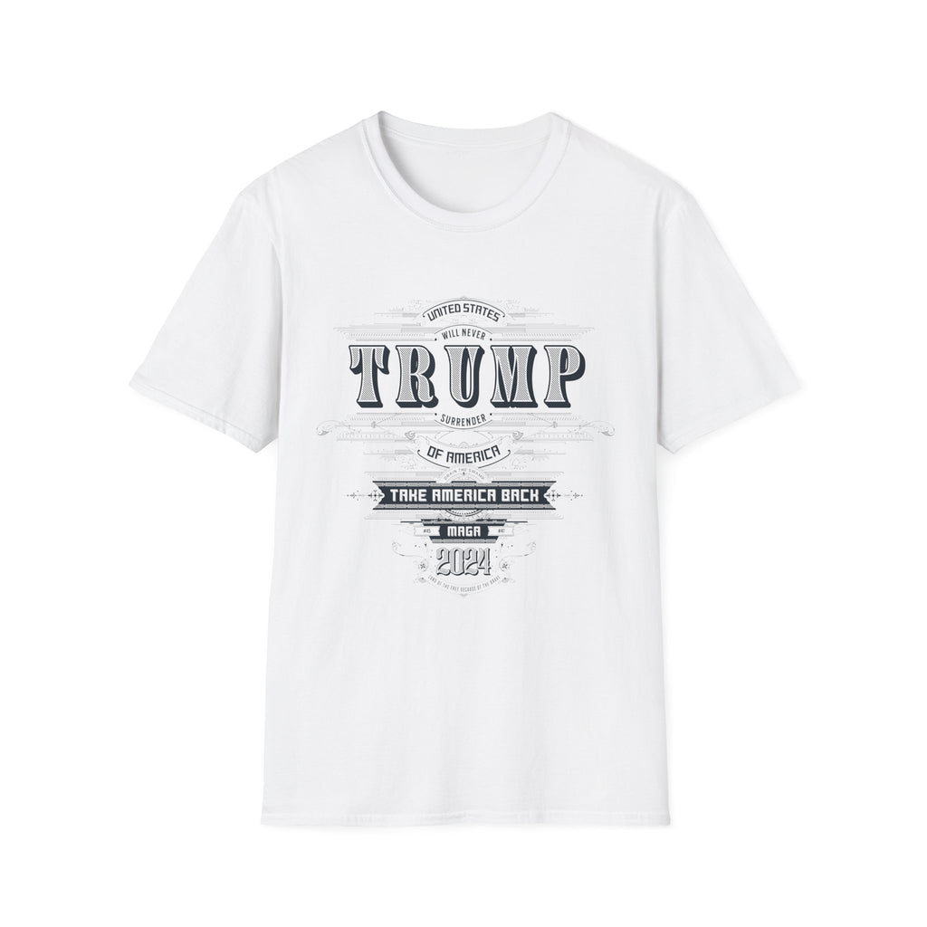 Trump 2024 — Never Surrender Vintage MAGA Tee