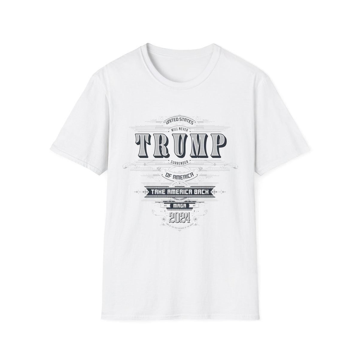 Trump 2024 — Never Surrender Vintage MAGA Tee