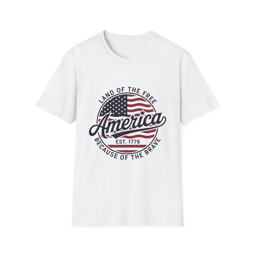 "Land of the Free, Because of the Brave" Patriotic Tee