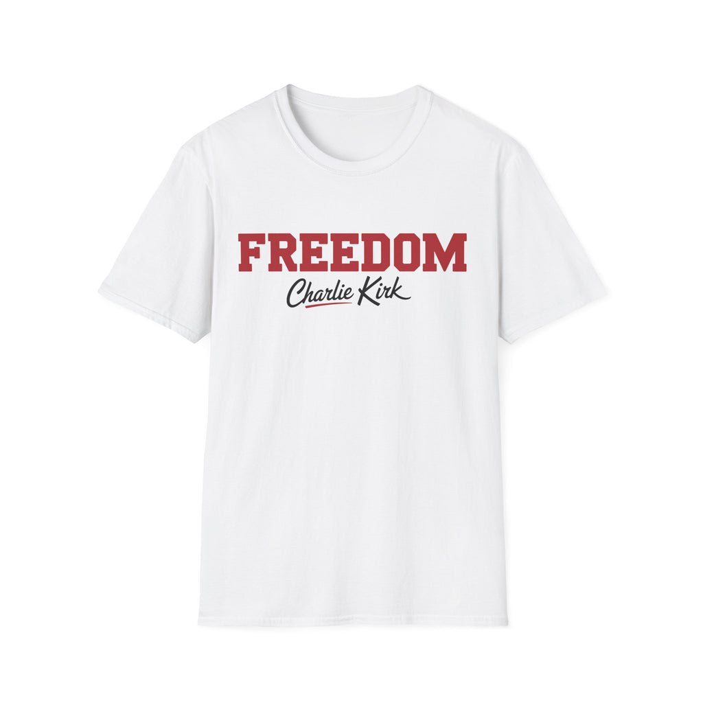 Charlie Kirk Freedom T-Shirt — Varsity Signature Tee