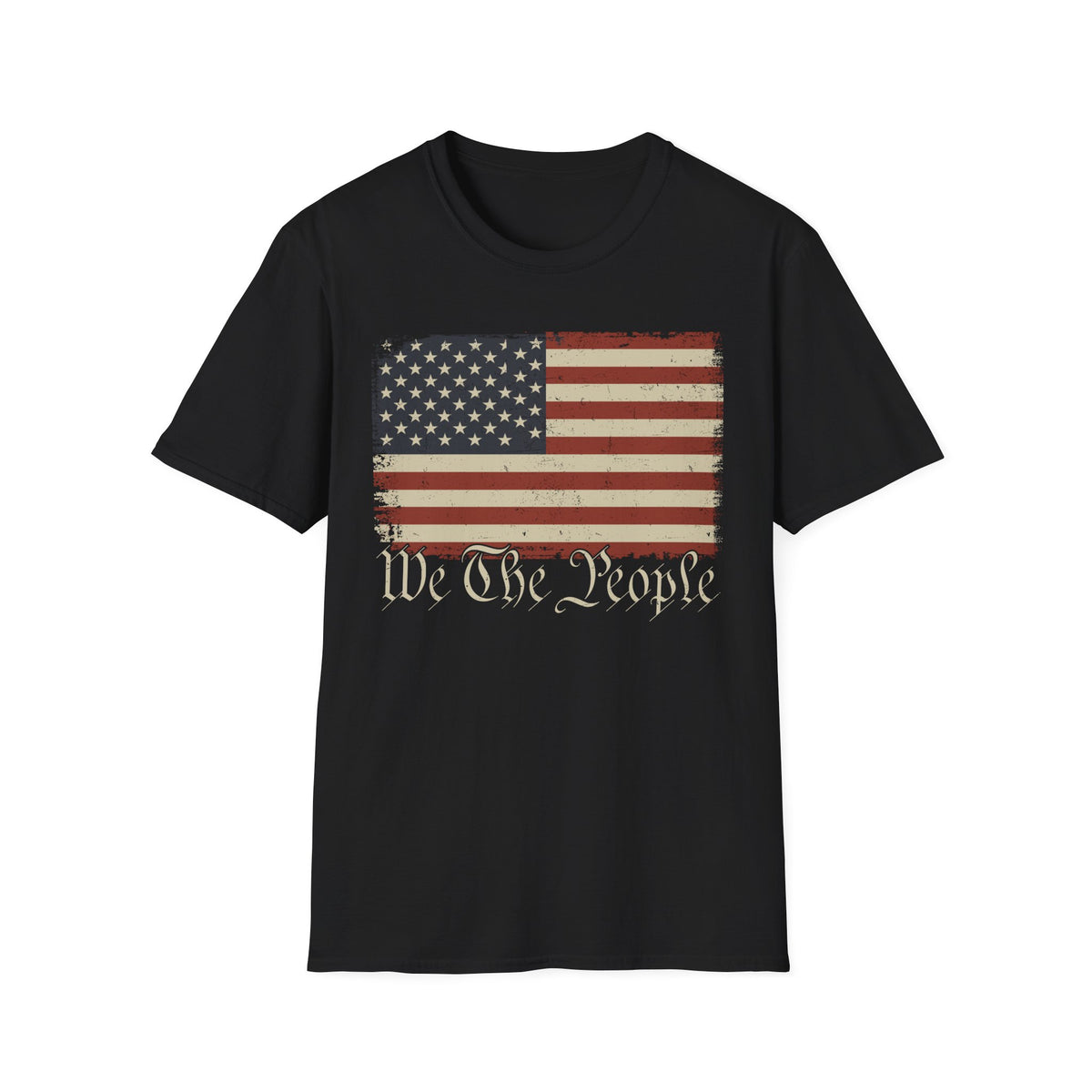Vintage American Flag T‑Shirt — “We The People” Patriotic Tee