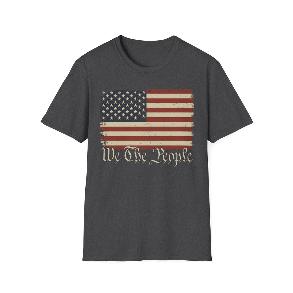 Vintage American Flag T‑Shirt — “We The People” Patriotic Tee