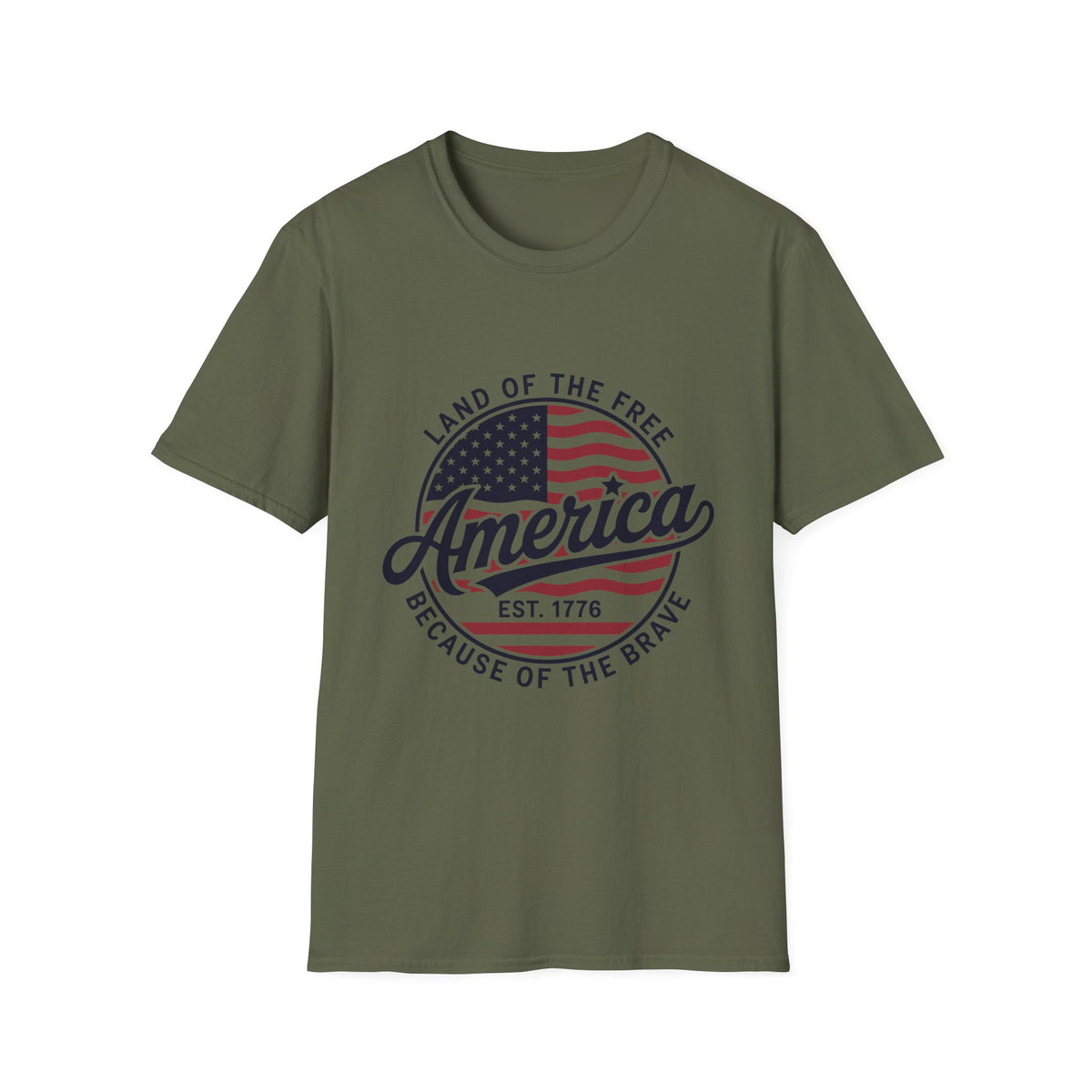 "Land of the Free, Because of the Brave" Patriotic Tee