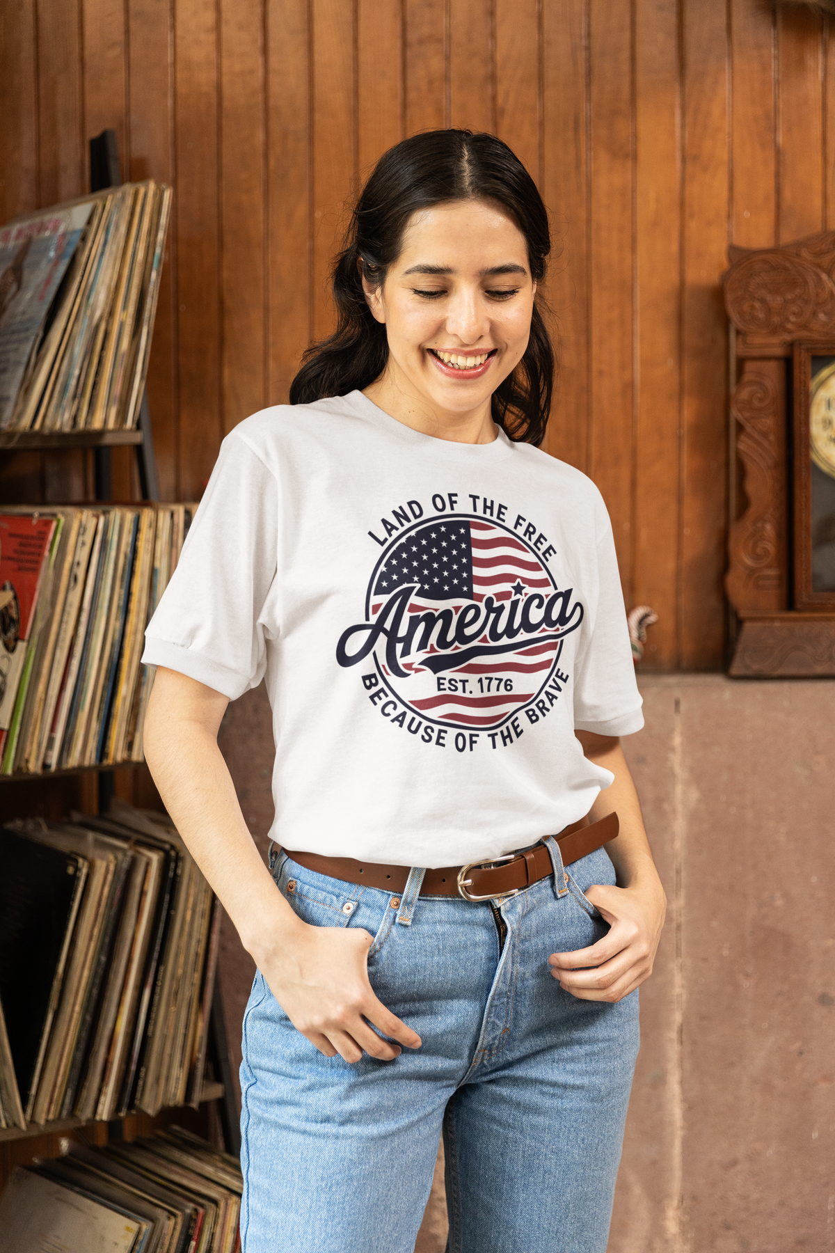 "Land of the Free, Because of the Brave" Patriotic Tee