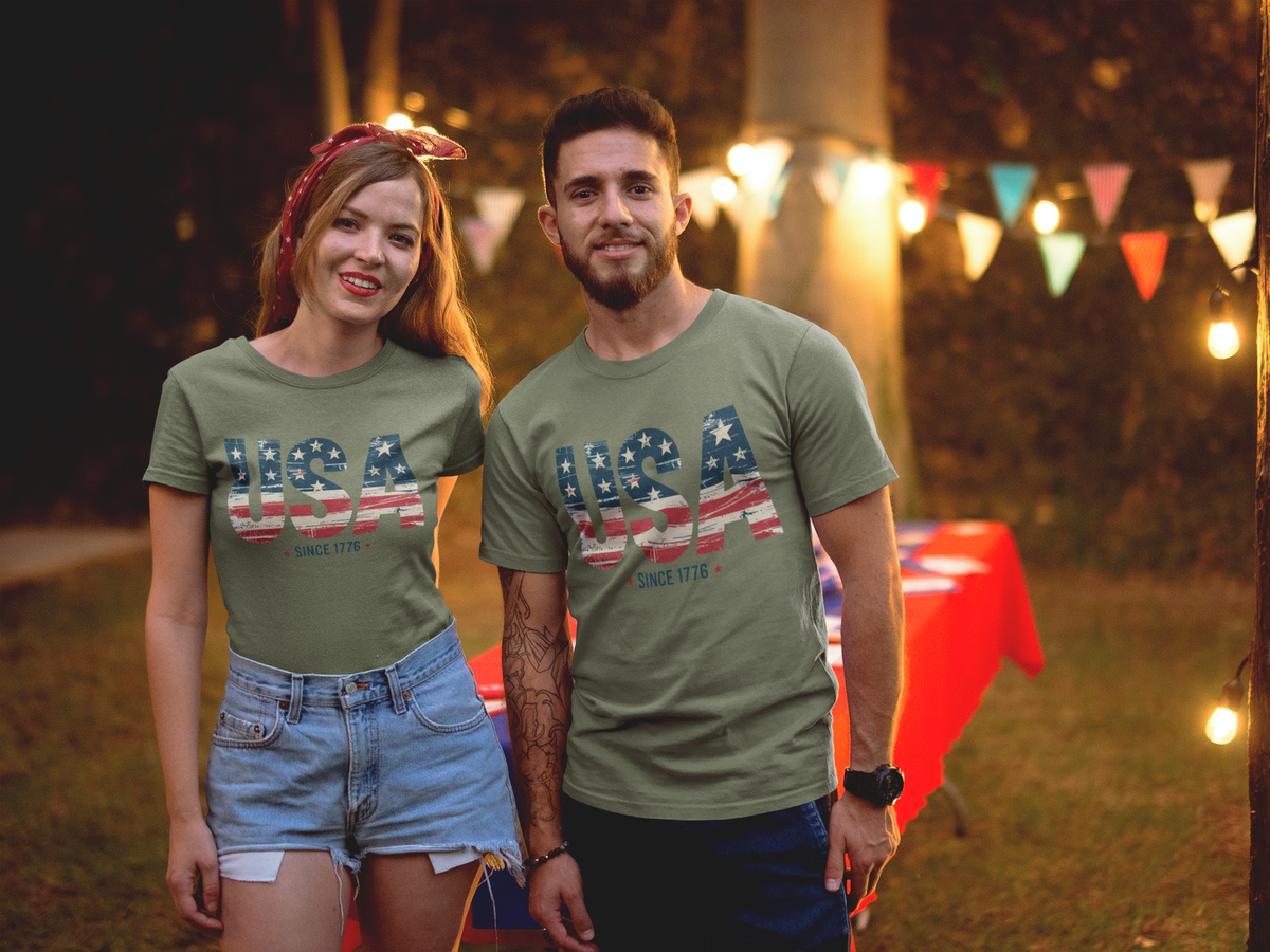Vintage USA Flag T-Shirt — Since 1776