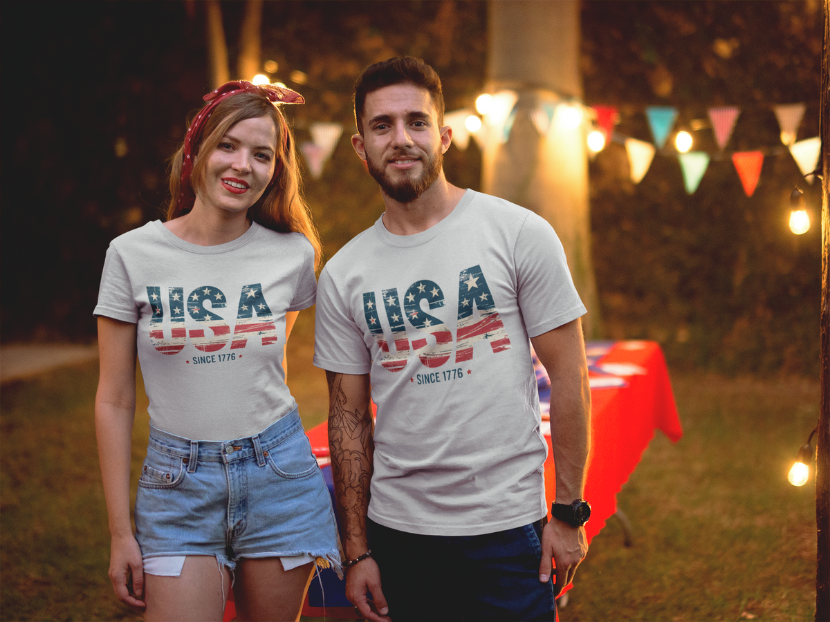 Vintage USA Flag T-Shirt — Since 1776