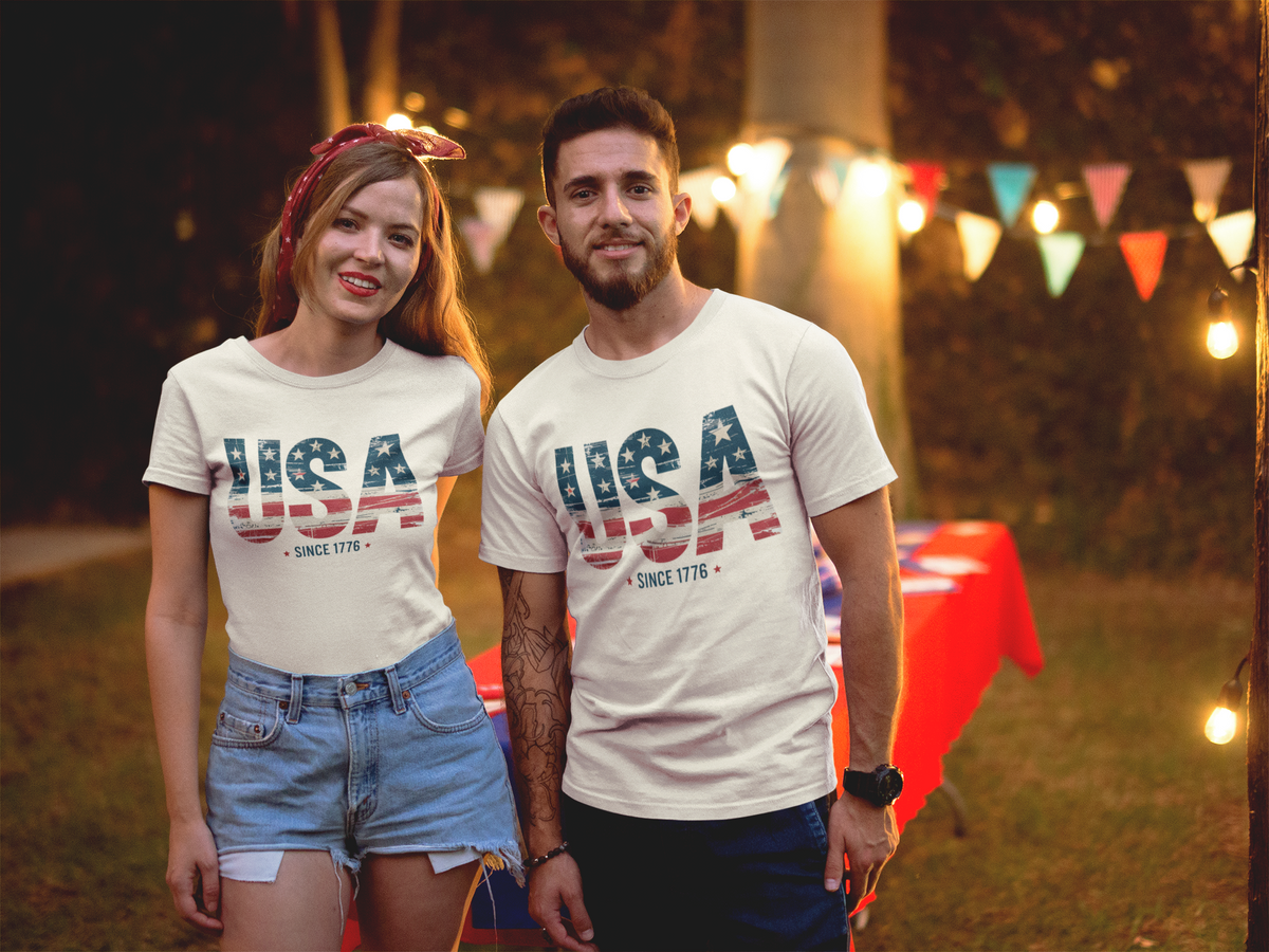 Vintage USA Flag T-Shirt — Since 1776
