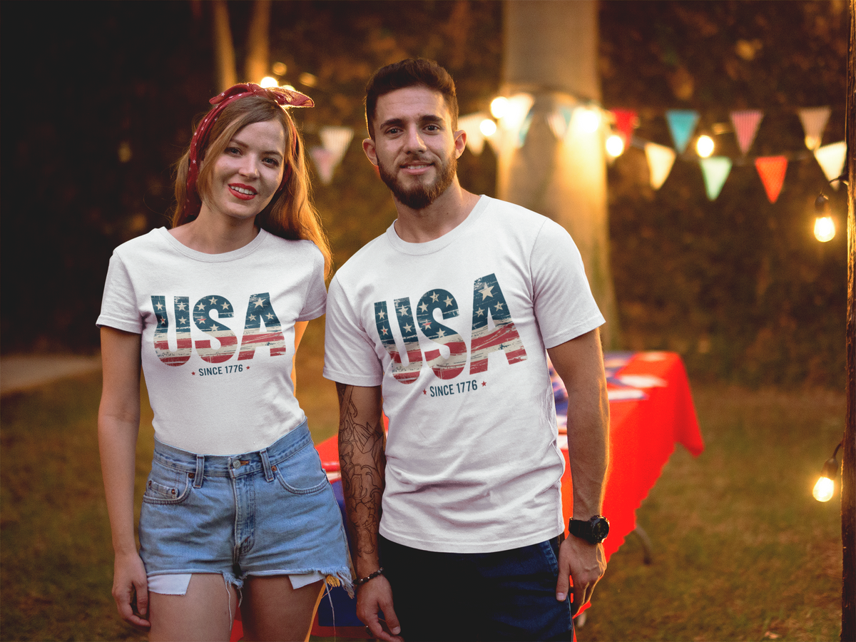 Vintage USA Flag T-Shirt — Since 1776