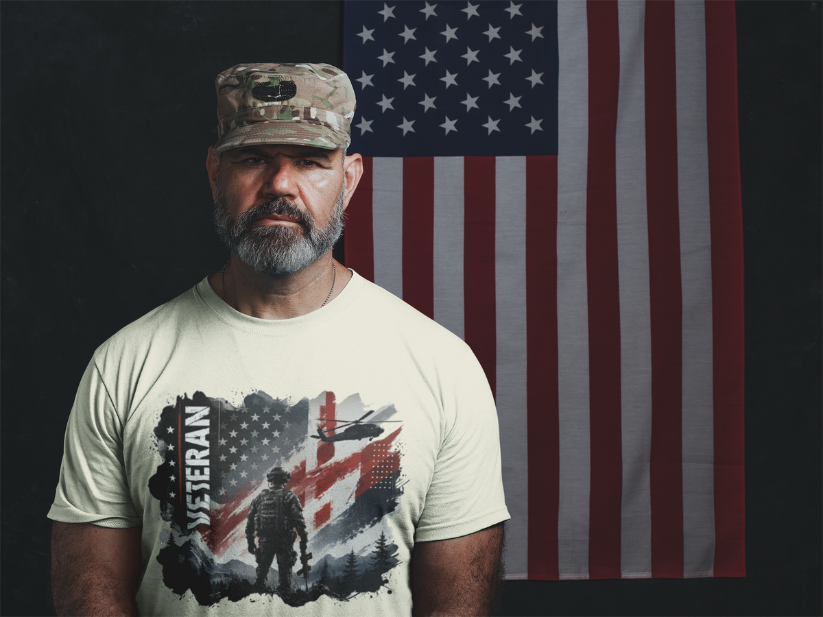 American Veteran Military Graphic T-Shirt