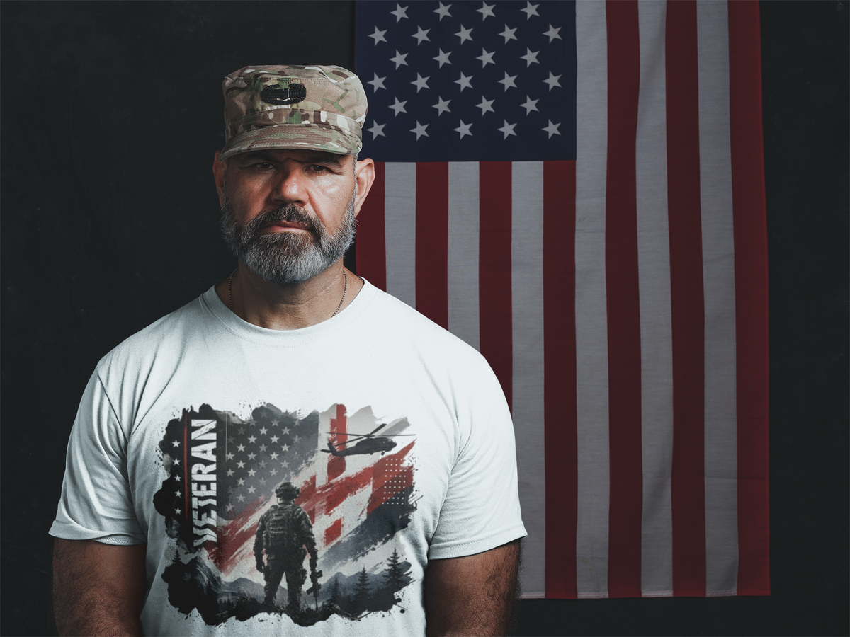 American Veteran Military Graphic T-Shirt