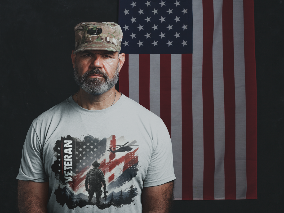 American Veteran Military Graphic T-Shirt