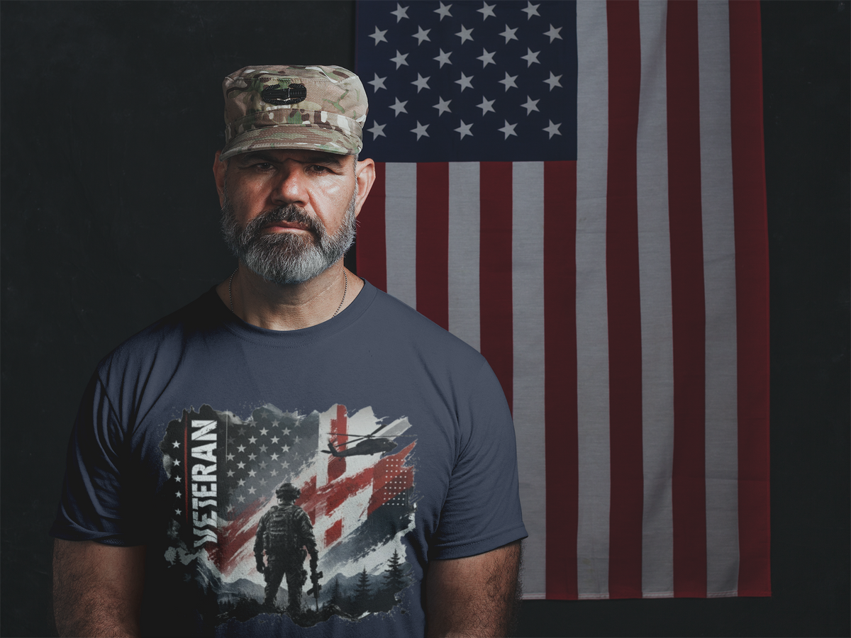 American Veteran Military Graphic T-Shirt