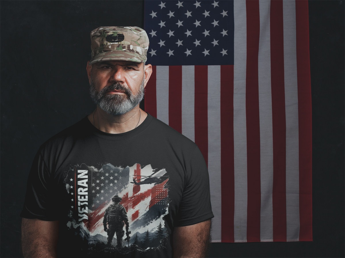 American Veteran Military Graphic T-Shirt