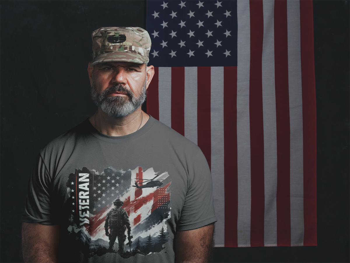 American Veteran Military Graphic T-Shirt