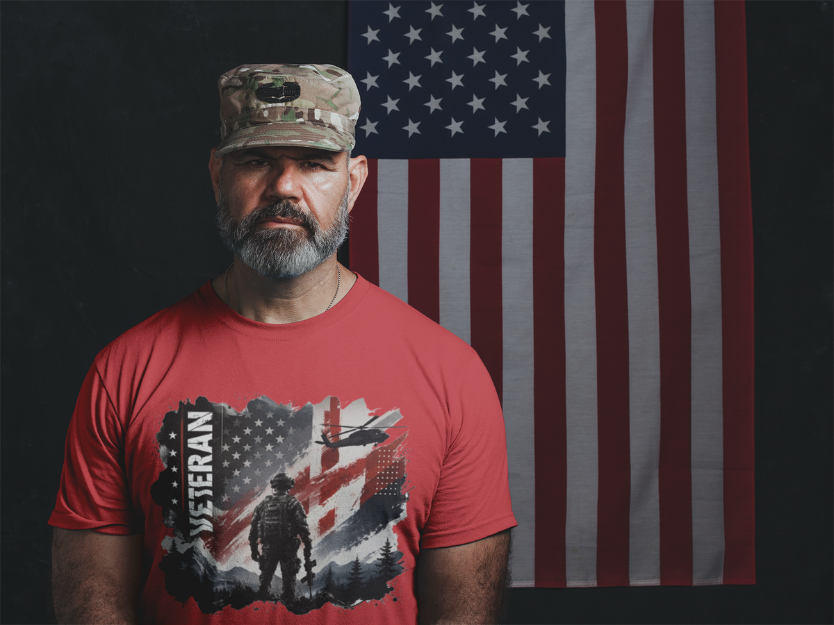 American Veteran Military Graphic T-Shirt