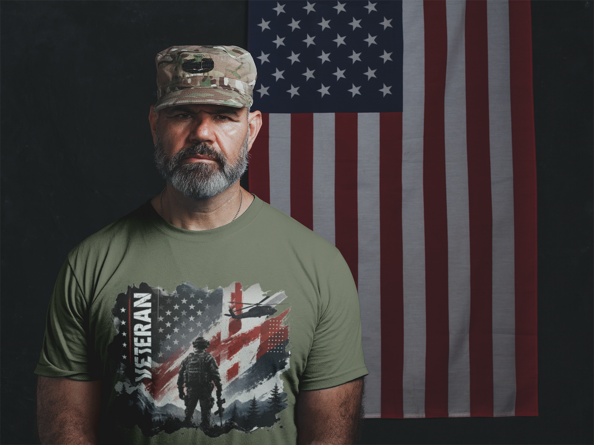 American Veteran Military Graphic T-Shirt