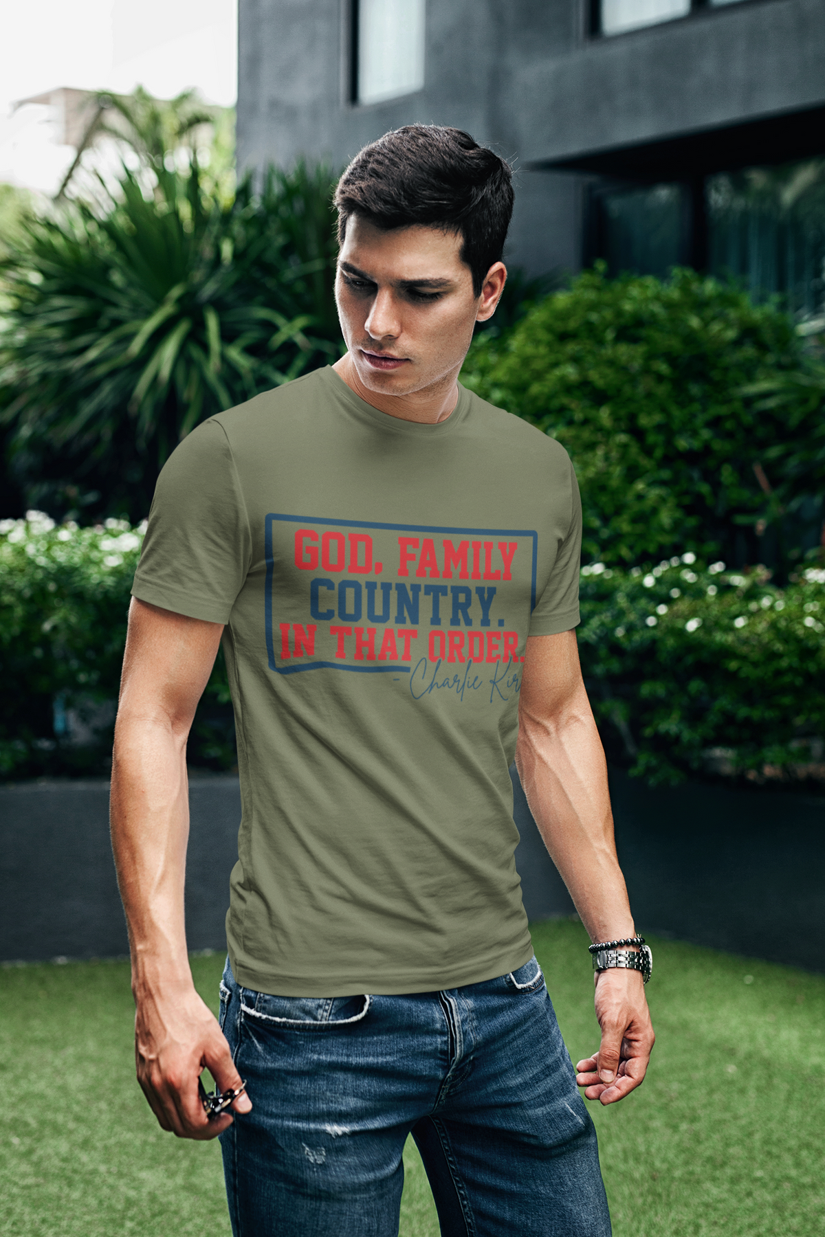 God, Family, Country T-Shirt — Charlie Kirk Quote Patriotic Tee
