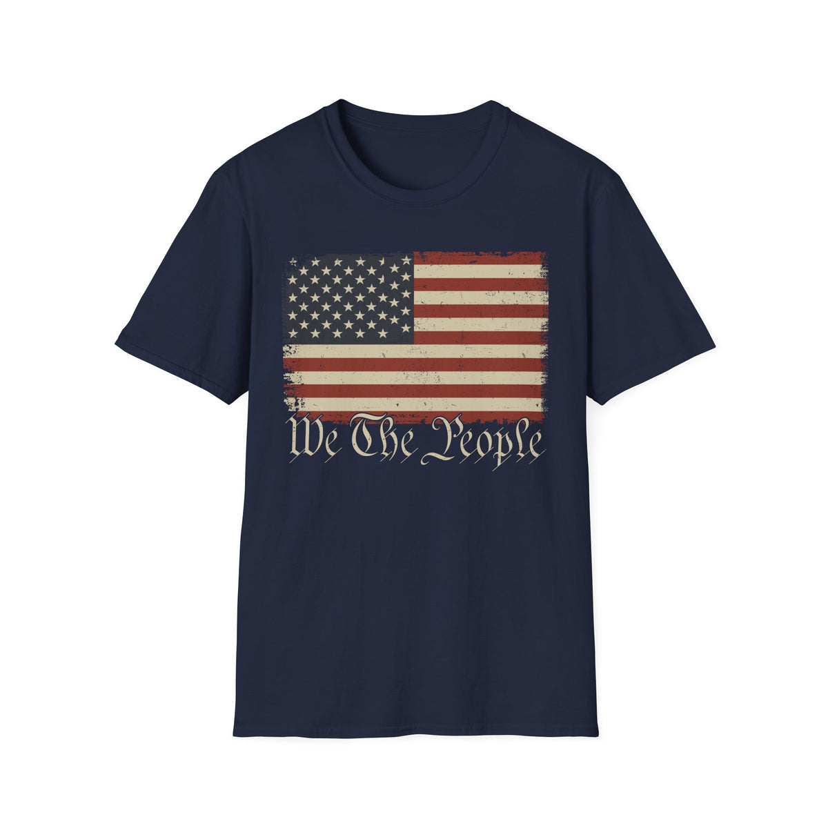 Vintage American Flag T‑Shirt — “We The People” Patriotic Tee