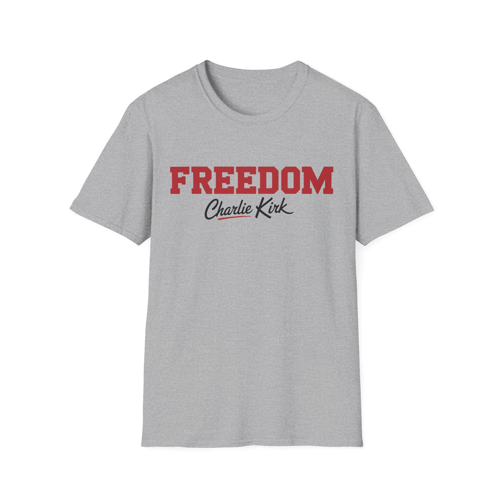 Charlie Kirk Freedom T-Shirt — Varsity Signature Tee