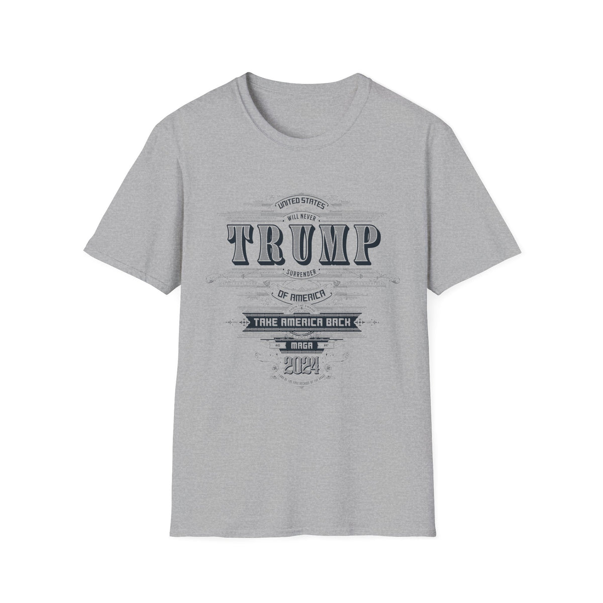 Trump 2024 — Never Surrender Vintage MAGA Tee