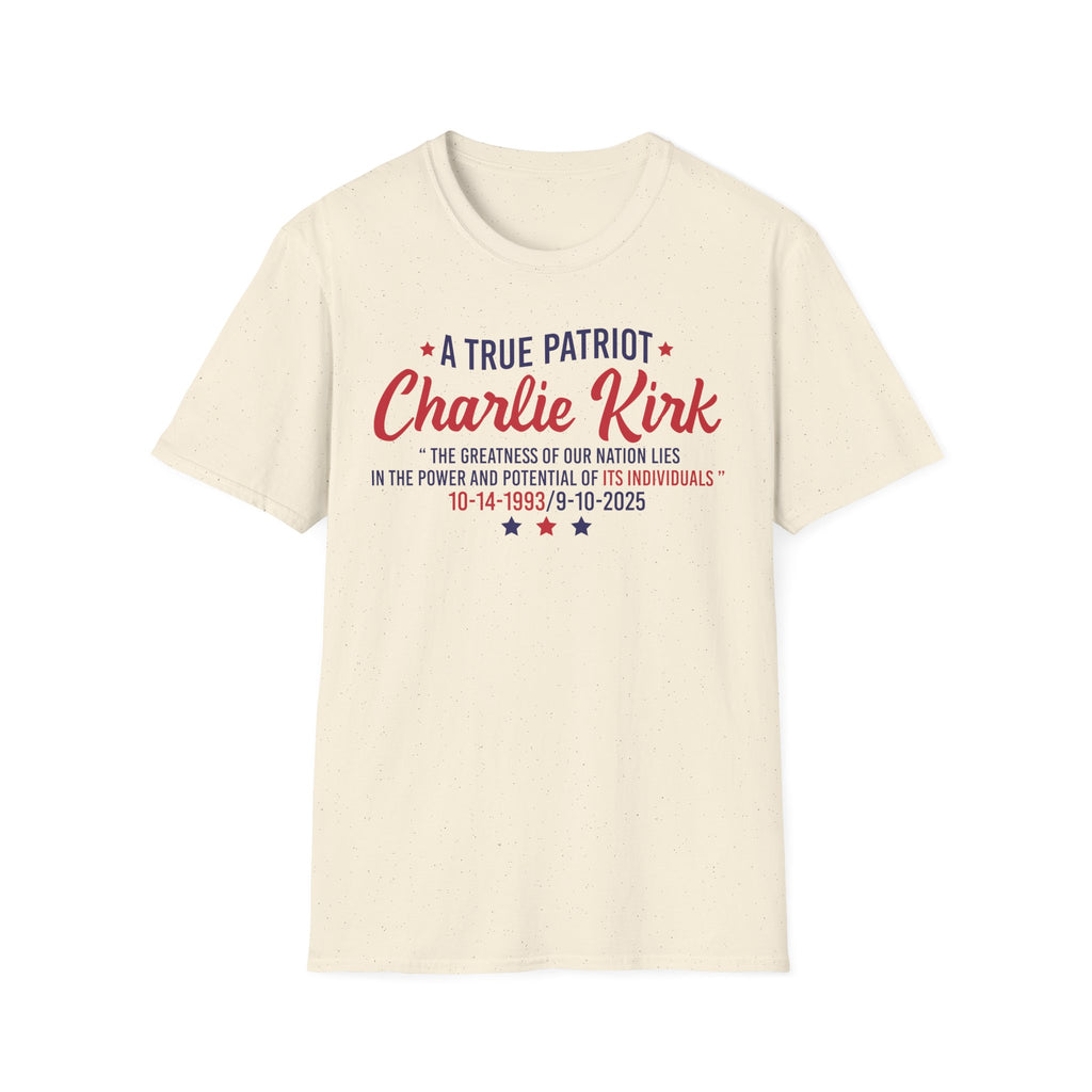A True Patriot Charlie Kirk Memorial T-Shirt