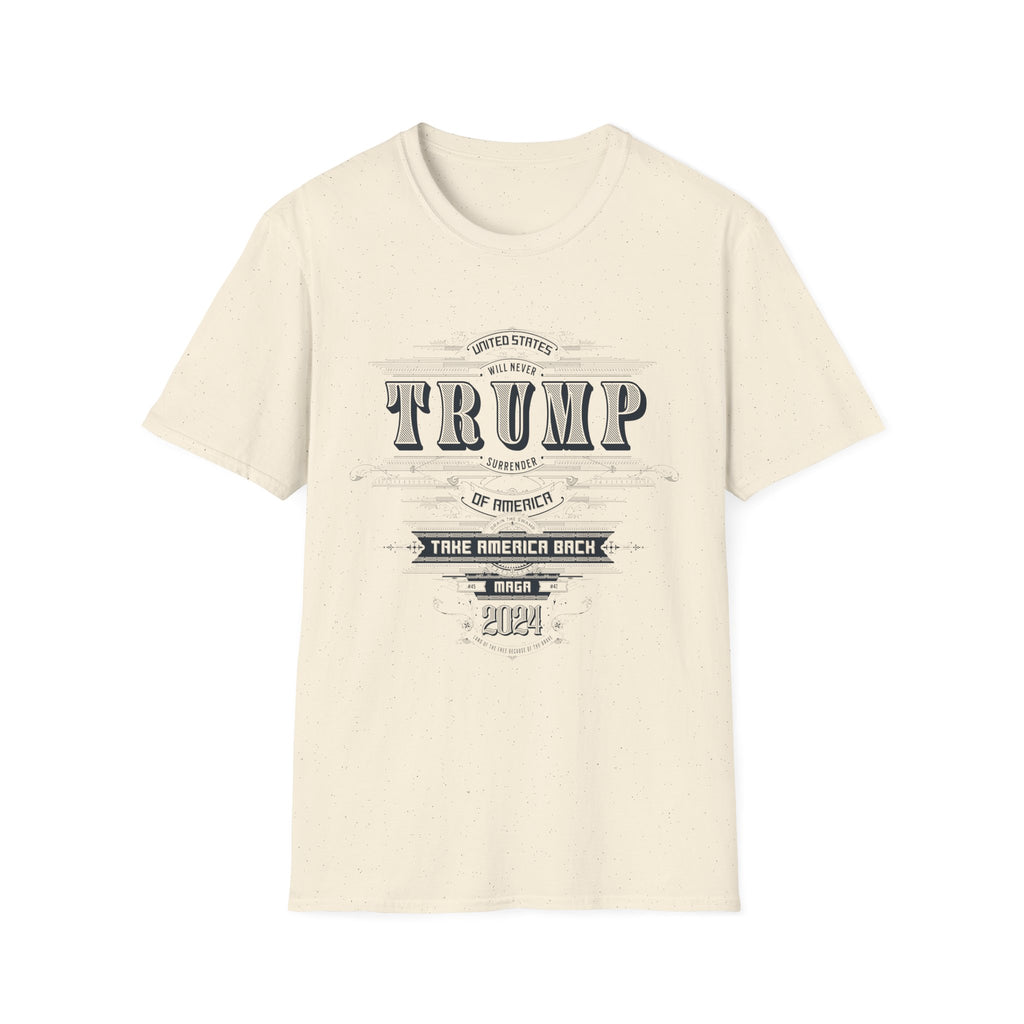 Trump 2024 — Never Surrender Vintage MAGA Tee