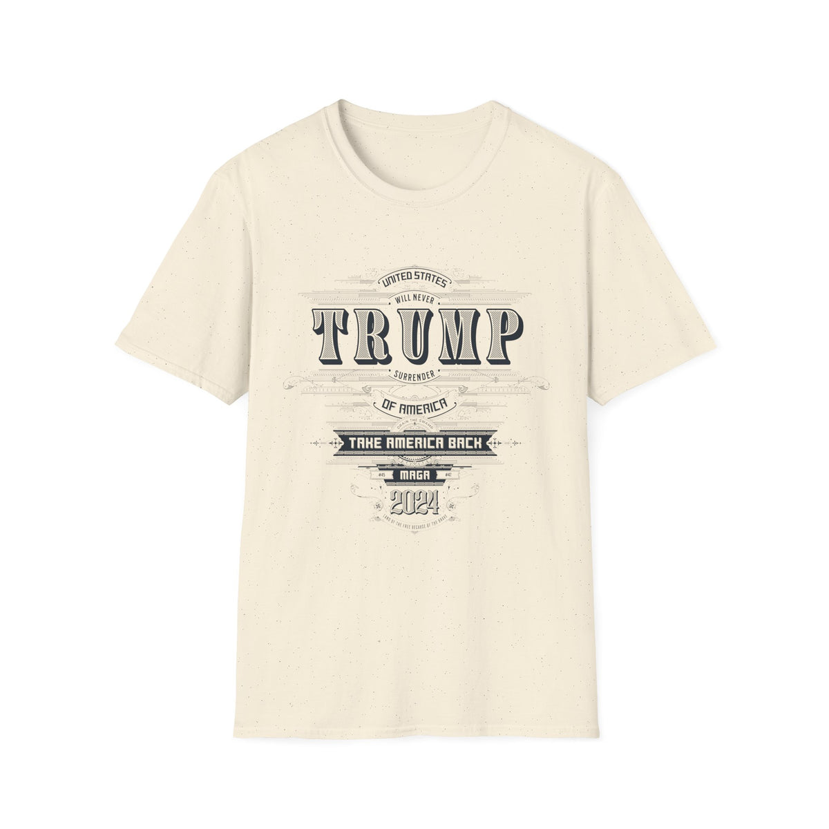 Trump 2024 — Never Surrender Vintage MAGA Tee