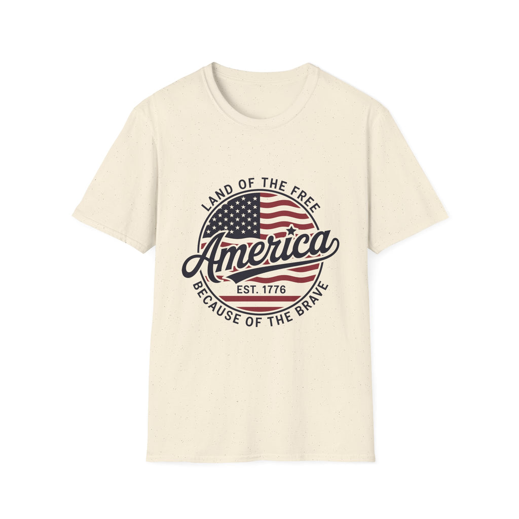 "Land of the Free, Because of the Brave" Patriotic Tee