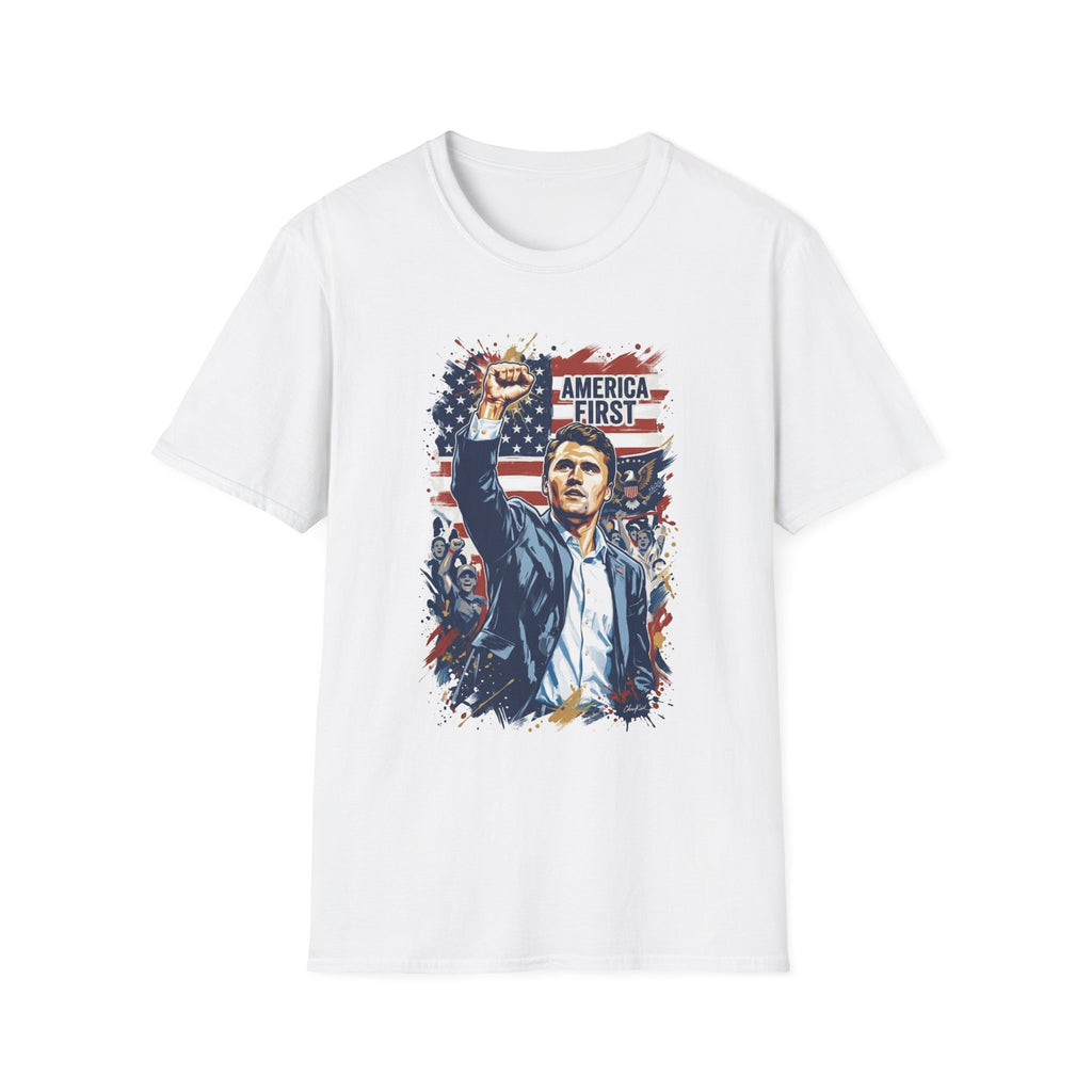 Charlie Kirk Tribute Portrait Patriotic Tee