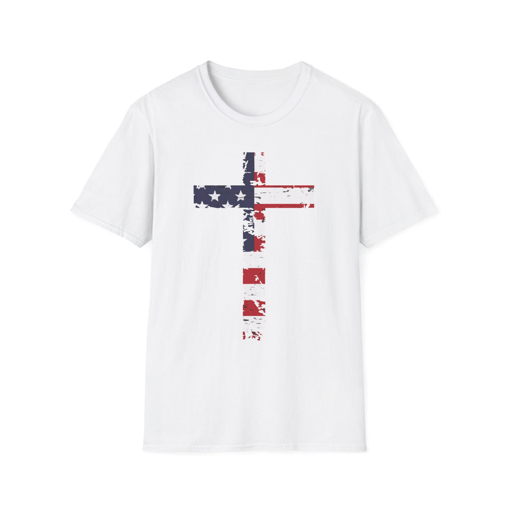 Faith & Freedom — American Flag Cross T-Shirt