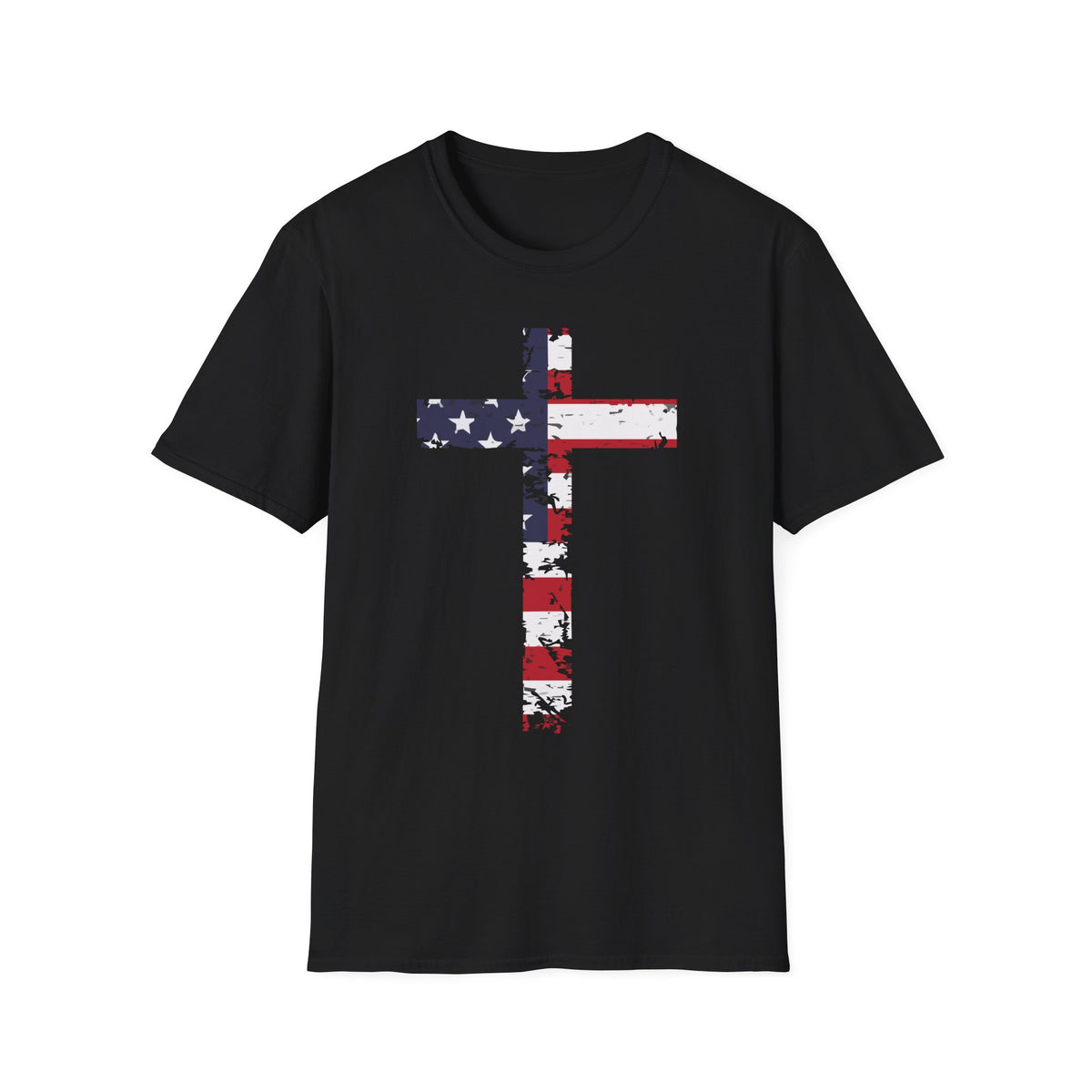 Faith & Freedom — American Flag Cross T-Shirt