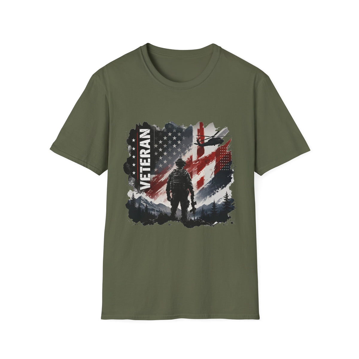 American Veteran Military Graphic T-Shirt